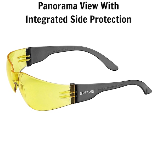 Teng Tools Safety Glasses Yellow Lenses Anti Fog Scratch Resistant - SG960Y