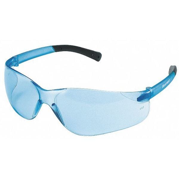 Mcr Safety BearKat 2, Safety Glasses Anti-Scratch, Blue Lens, Frameless, Wraparound - BK213