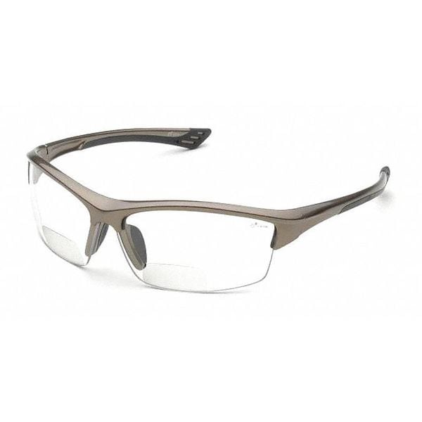 Delta Plus RX350C, Elvex Safety Glasses RX-350-1.5, Anti-Fog, Clear Lens, Half-Frame, Wraparound - RX-350-1.5 CAF