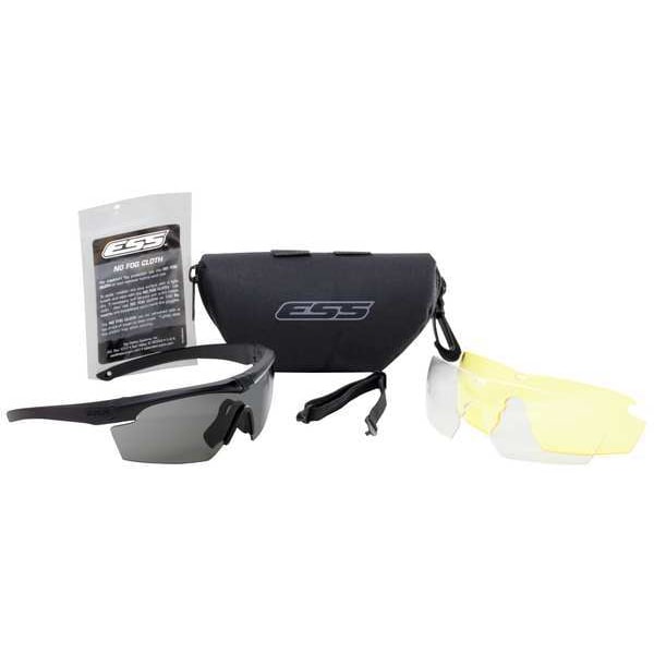 Ess Crosshair, Safety Glasses Anti-Scratch, Clear Lens, Half-Frame, Wraparound - EE9014-05