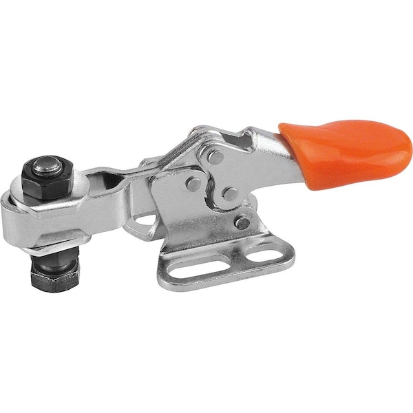 Kipp Toggle Clamp Mini Steel, Horizontal Foot, Comp:Plastic, Comp:Orange, M=M05X20 - K0069.0050