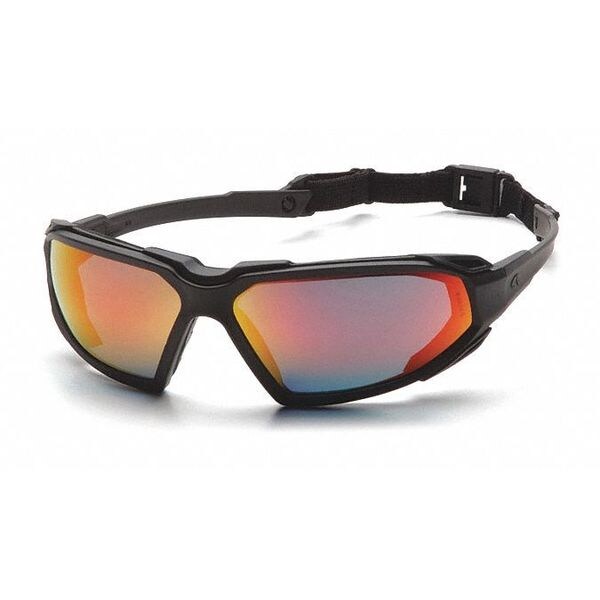 Pyramex Highlander, Safety Glasses Anti-Fog &  Anti-Scratch, Red Mirror Lens, Full-Frame - SBB5055DT