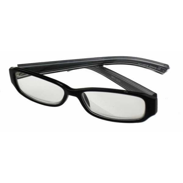 Slingshot Bifocal Reading Glasses, Clear, +2.50, Black Traditional Frame, +2.50 Diopter, Clear Lens - FORERUNNER+250