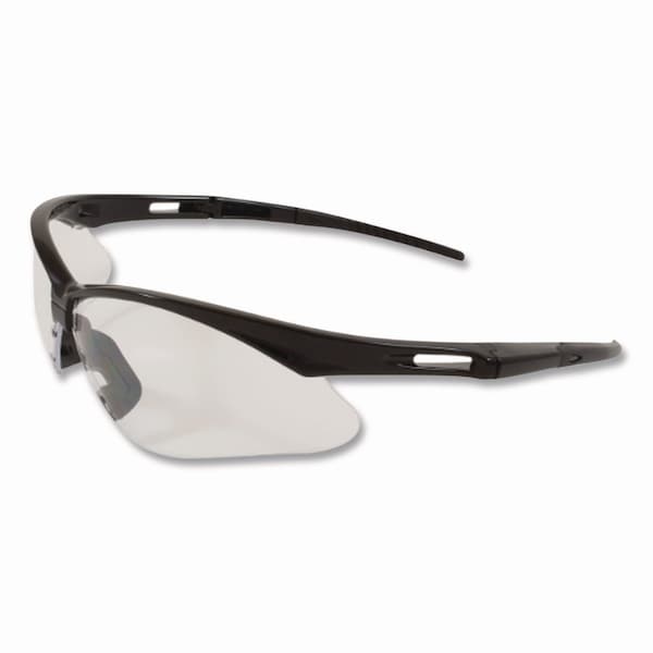 Bouton Optical Anser Optical Safety Glasses, Anti-Fog, Scratch-Resistant, Clear Lens, Black Frame - 250-AN-10111
