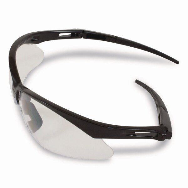 Bouton Optical Anser Optical Safety Glasses, Anti-Fog, Scratch-Resistant, Clear Lens, Black Frame - 250-AN-10111
