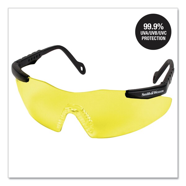 Smith & Wesson Safety Glasses Anti-Fog, Yellow/Amber Lens, Wraparound, Wraparound, 12 PK - KCC19826