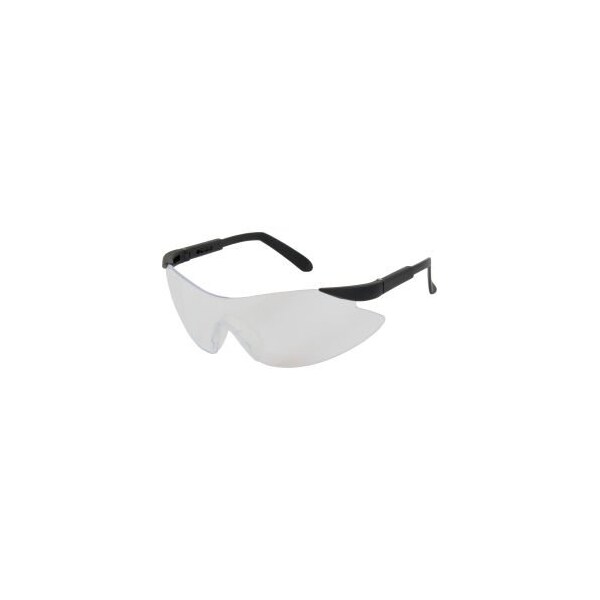 Pip Bouton Optical Wilco Rimless Safety Glasses, Clear Lens, Anti-Scratch, Black Frame - 250-92-0000