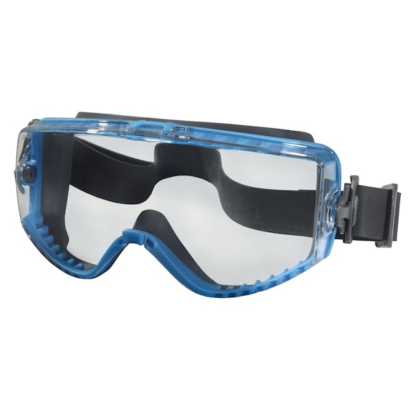 Mcr Safety Glasses, Hydroblast HB3 Blue, Clear MAX6, Rubber, 12PK - HB1320PF