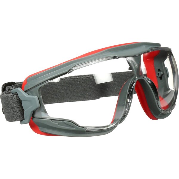3M Goggles, Anti-Fog, Adjustable Band, 10/CT, Clear Lens, Gray, PK10 - MMMGG501SGAFCT