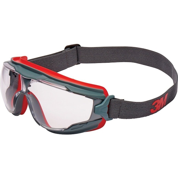 3M Goggles, Anti-Fog, Adjustable Band, 10/CT, Clear Lens, Gray, PK10 - MMMGG501SGAFCT