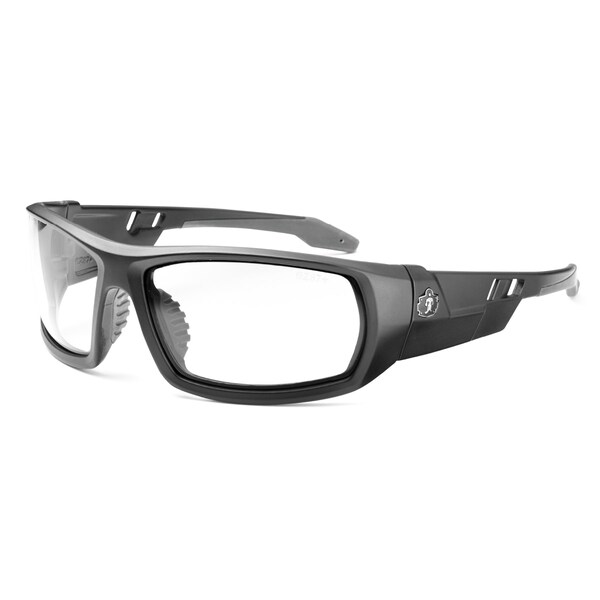 Ergodyne Safety Glasses, Clear Matte Black Frame - ODIN-AFAS