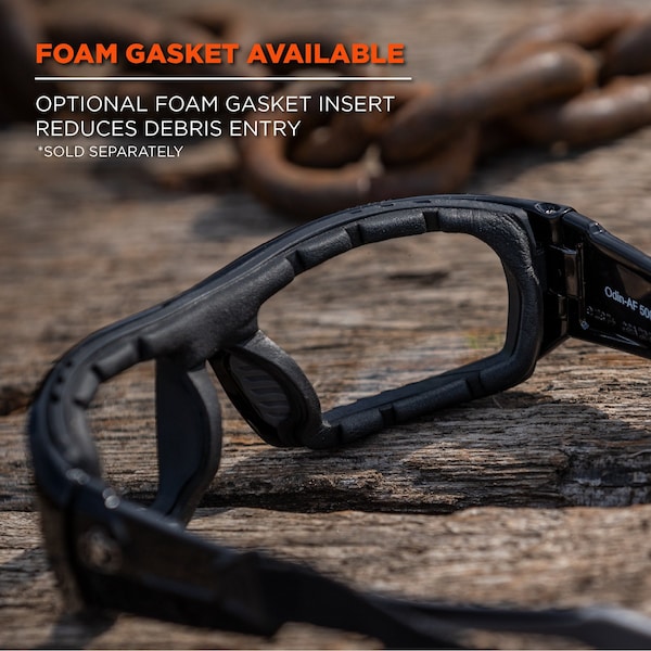Ergodyne Safety Glasses, Clear Matte Black Frame - ODIN-AFAS