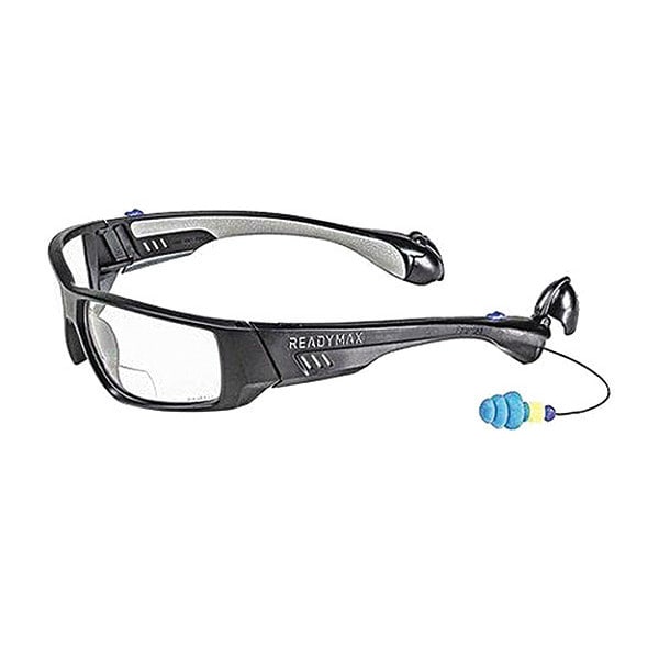 Readymax SoundShield Pro Series 1 Bi Focal 2.0 Safety Glasses w/ 25NRR Earplugs Blk Frame Clr Lens - GLPS1-BF