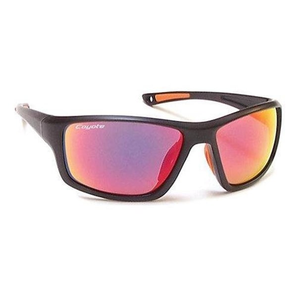 Coyote Eyewear Coyote Eyewear 680562500530 FP-04 Floating Polarized Sunglasses; Matte Black; Gray & Red Flash - FP-04 M BLACK/GRAY RED FLASH