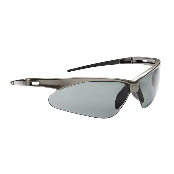 Jackson Safety Safety Glasses Anti-Scratch, Smoke Lens, Half-Frame - 50018