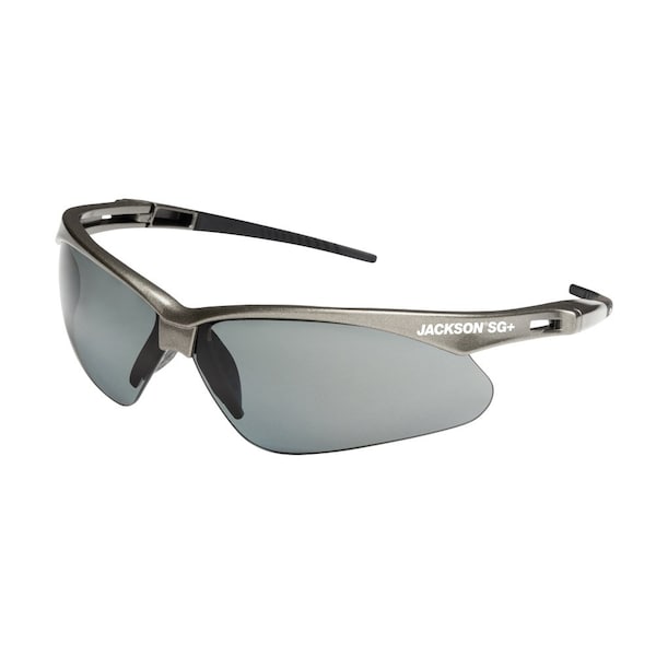 Jackson Safety Safety Glasses Anti-Scratch, Smoke Lens, Half-Frame - 50018