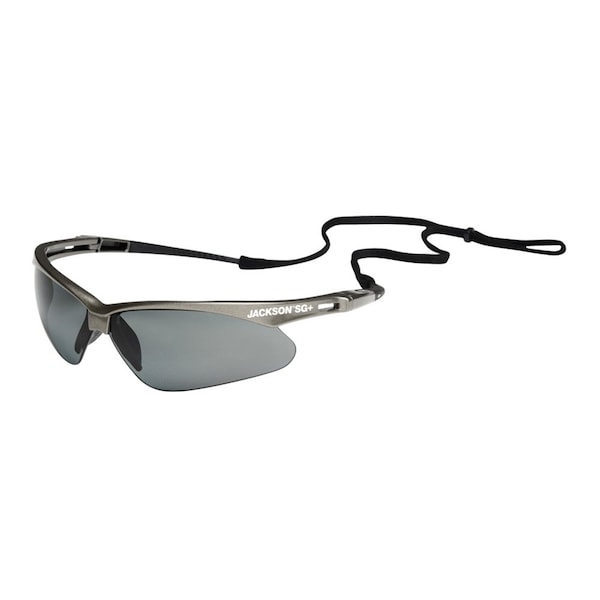 Jackson Safety Safety Glasses Anti-Scratch, Smoke Lens, Half-Frame - 50018