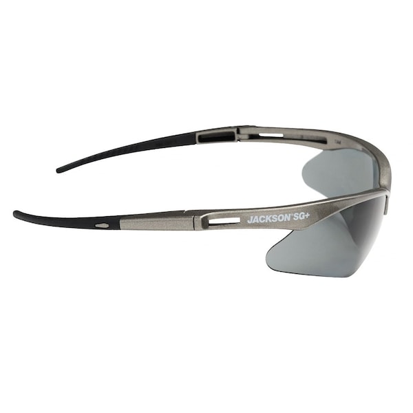 Jackson Safety Safety Glasses Anti-Scratch, Smoke Lens, Half-Frame - 50018