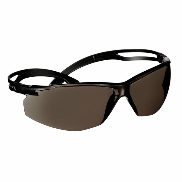 3M 500, Safety Glasses Anti-Fog &  Anti-Scratch, Gray Lens, Frameless, Wraparound - SF502AF-BLK