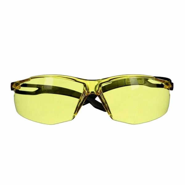 3M 500, Safety Glasses Anti-Fog &  Anti-Scratch, Amber Lens, Frameless, Wraparound - SF503SGAF-BLK