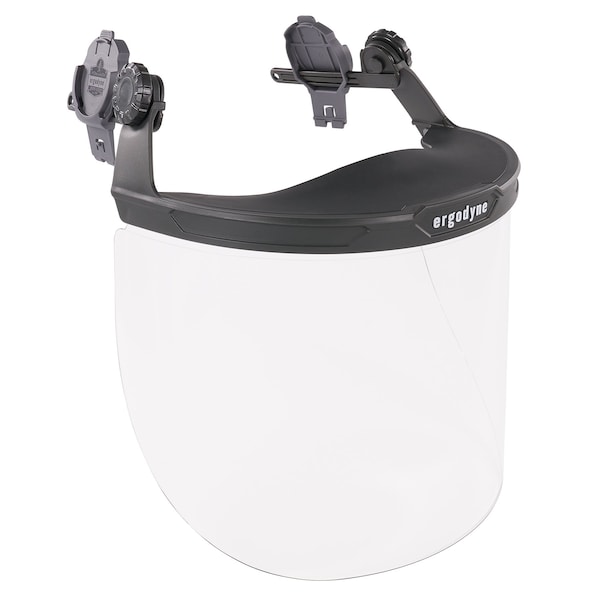 Ergodyne Clear Lens Gray Hard Hat Face Shield for Full Brim - 8995