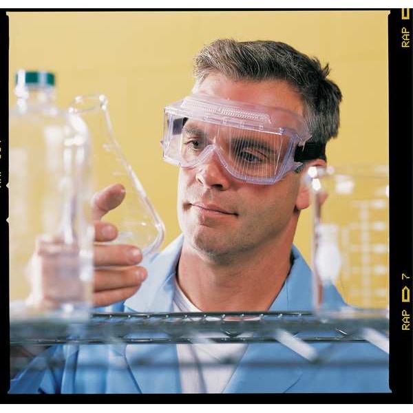 3M Chemical Splash Goggles, Uncoated, Clear Lens, D3, D4 ANSI/Dust Splash Rating, Indirect Venting - 40304-00000-10