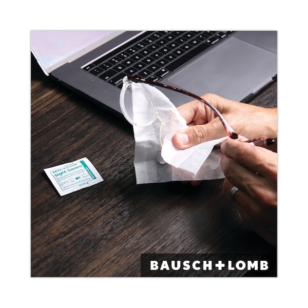 Bausch + Lomb Sight Savers Pre-Moistened Anti-Fog Tissues with Silicone, PK100 - 8576