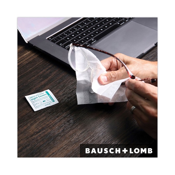 Bausch + Lomb Sight Savers Pre-Moistened Anti-Fog Tissues with Silicone, PK100 - 8576