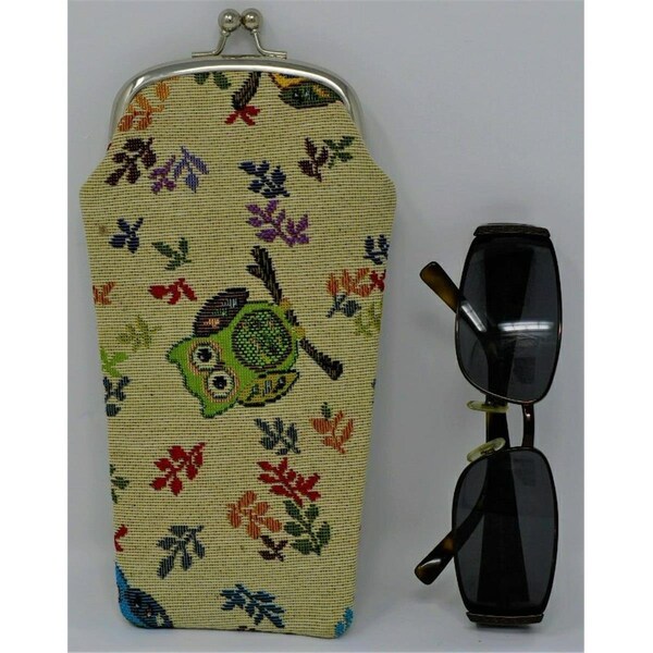 Diagnostico Tapestry Eyeglass Bag with Clasp - Owl - DI2487474