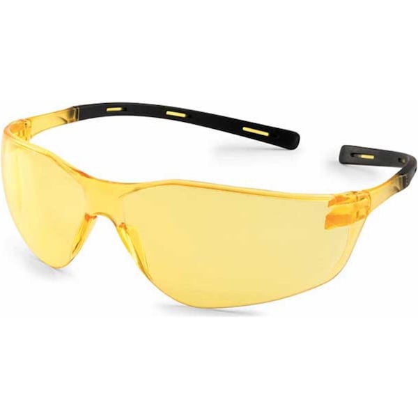 Gateway Safety Black  Amber Temple Ellipse Safety Glasses - 280320755