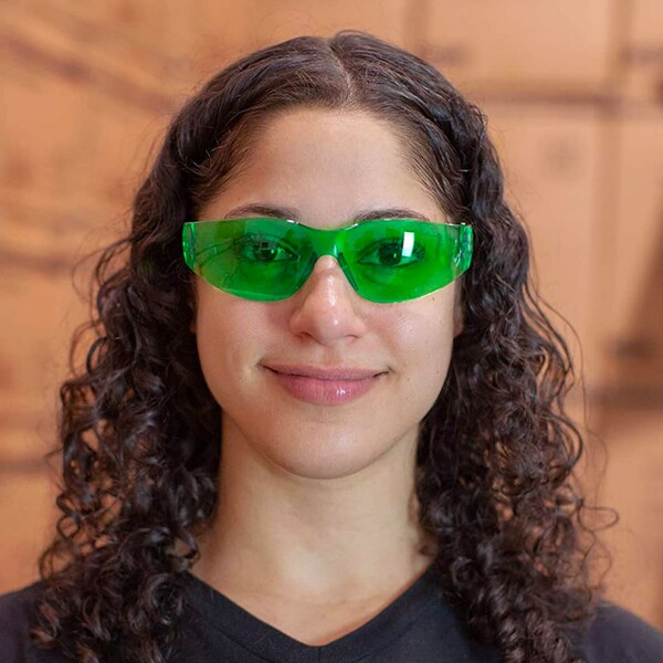 Bison Life Keystone, Safety Glasses Anti-Scratch, Yellow & Green Lens, 12 PK - BL-KSSG1-CLCT-YGR-12