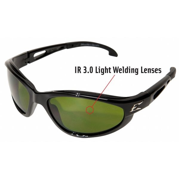 Edge Eyewear Dakura, Welding Safety Glasses Anti-Scratch, Laser Eyewear Lens, Full-Frame, Wraparound - SW11-IR3