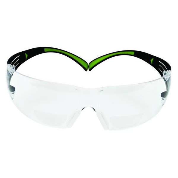 3M SecureFit(TM) Bifocal Reading Glasses, Clear Wraparound Frame, +2.00 Diopter, Clear Lens, M - SF420AF