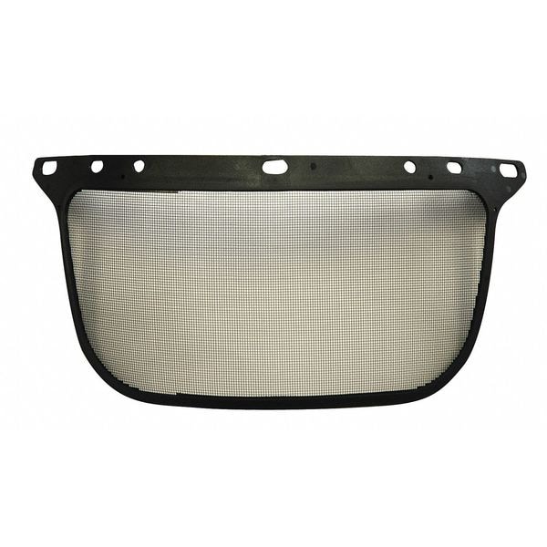 Tasco Screen Faceshield Visor, Black Visor, 6 1/2 in Height, Uncoated Lens, Black - 101-04000