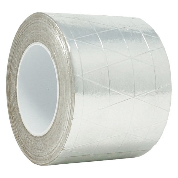 Cinta de papel de aluminio Zoro Select, 46m L, 72mm W, adhesivo acrílico - TC2636-72MM X 46M.