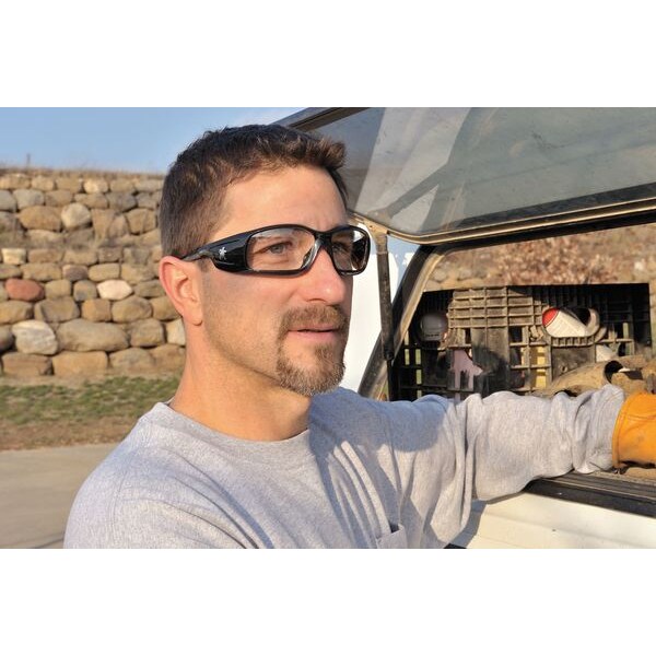 Mcr Safety Swagger, Safety Glasses Anti-Scratch, Clear Lens, Full-Frame, Wraparound - SR110