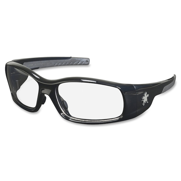 Mcr Safety Swagger, Safety Glasses Anti-Scratch, Clear Lens, Full-Frame, Wraparound - SR110