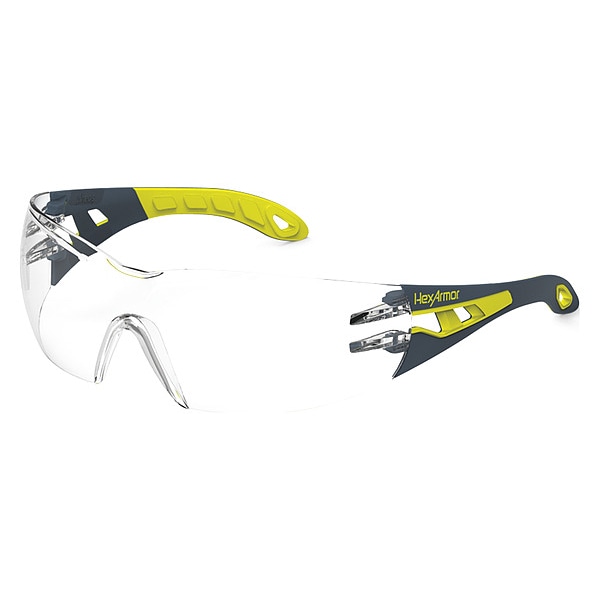 Hexarmor Safety Glasses, MX200, Anti-Fog Coating, TruShield2SF, Frameless, Clear Lens - 11-10004-05