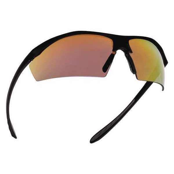 Bolle Safety Sentinel, Safety Glasses Anti-Scratch, Red Mirror Lens, Half-Frame, Wraparound - 40144