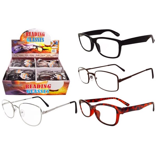 Diamond Visions Diamond Visions Assorted Strength Unisex Reading Glasses - RG-48