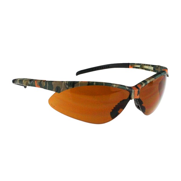 Radians Safety Glasses, Wraparound Bronze  Lens, Anti-Fog, Scratch-Resistant,  - AP4-B1