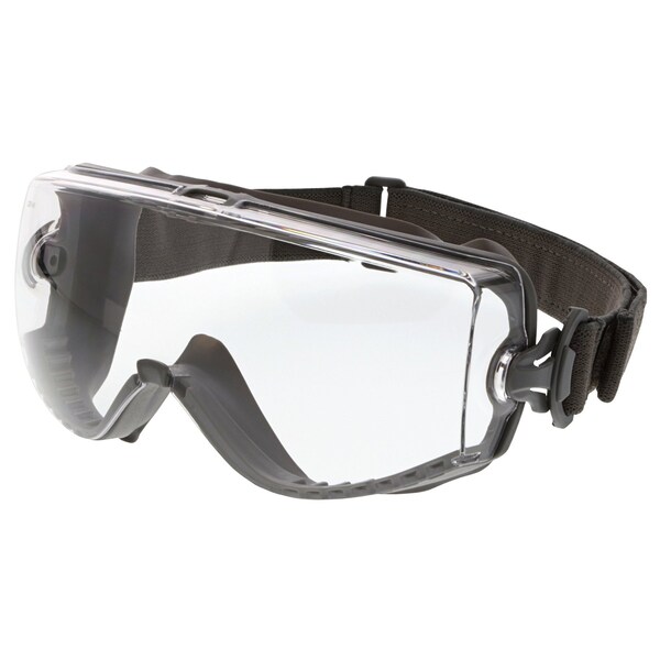 Mcr Safety Glasses, Hydroblast HB3 Gray, Clear UV-AF Elastic, 12PK - HB3110AF