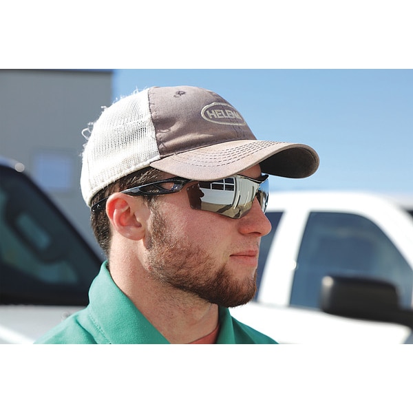 Mcr Safety Checklite CL4, Safety Glasses Anti-Scratch, Gray Lens, Half-Frame, Wrap Around Side Protection - CL417