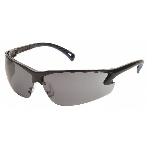 Pyramex Venture 3, Safety Glasses Anti-Scratch, Gray Lens, Half-Frame, Wraparound - SB5720D