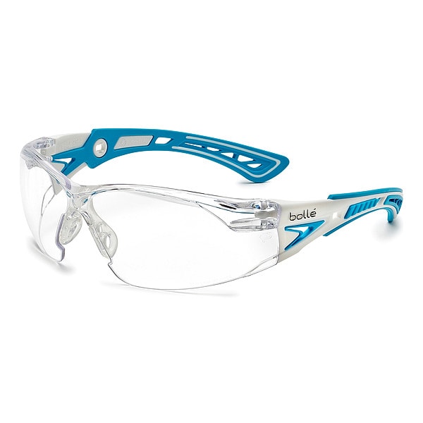 Bolle Safety Rush+ Small, Safety Glasses Anti-Fog &  Anti-Scratch, Clear Lens, Frameless, Wraparound - RUSH+ SMALL