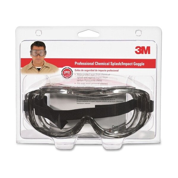 3M Commercial Goggles, Splash, Chemical - MMM91264H1DC