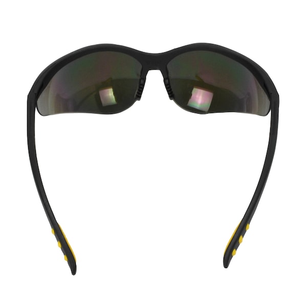 Dewalt Reinforcer, Safety Glasses Anti-Scratch, Red Mirror Lens, Full-Frame, Wraparound - DPG58-6D