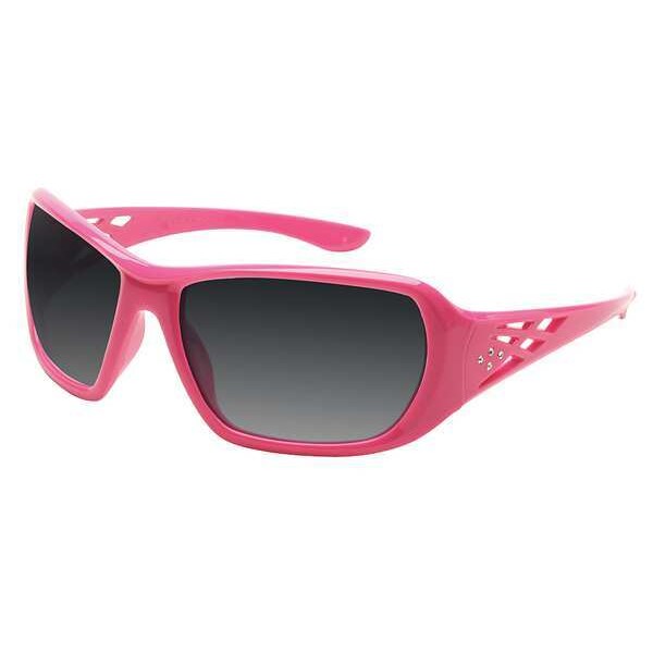 Erb Safety Girl Power at Work, Safety Glasses Anti-Scratch, Gray Lens, Full-Frame, Wraparound - 17954