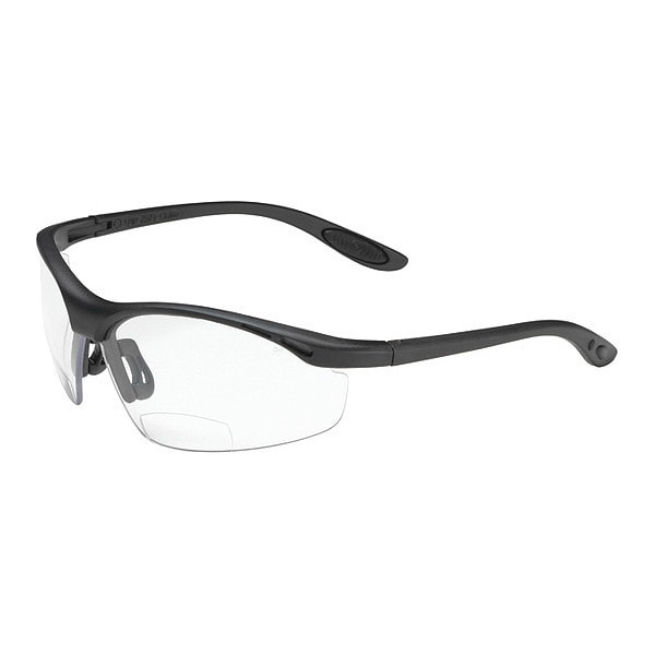 Bouton Optical Mag Readers Reading Glasses, Black Wraparound Frame, +1.50 Diopter, Clear Lens, M - 250-25-0015