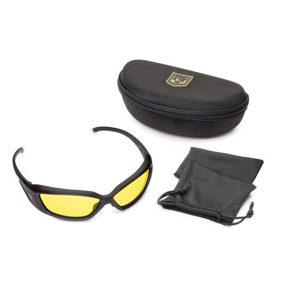 Revision Military Safety Glasses Anti-Fog &  Anti-Scratch, Amber Lens, Wraparound - 4-0491-0004